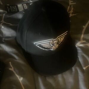 New Era Black Cap with White Logo